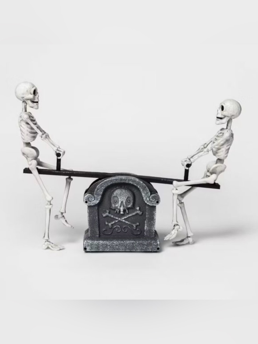 Animated Skeletons on Seesaw Halloween Decor Hyde & Eek NWOT